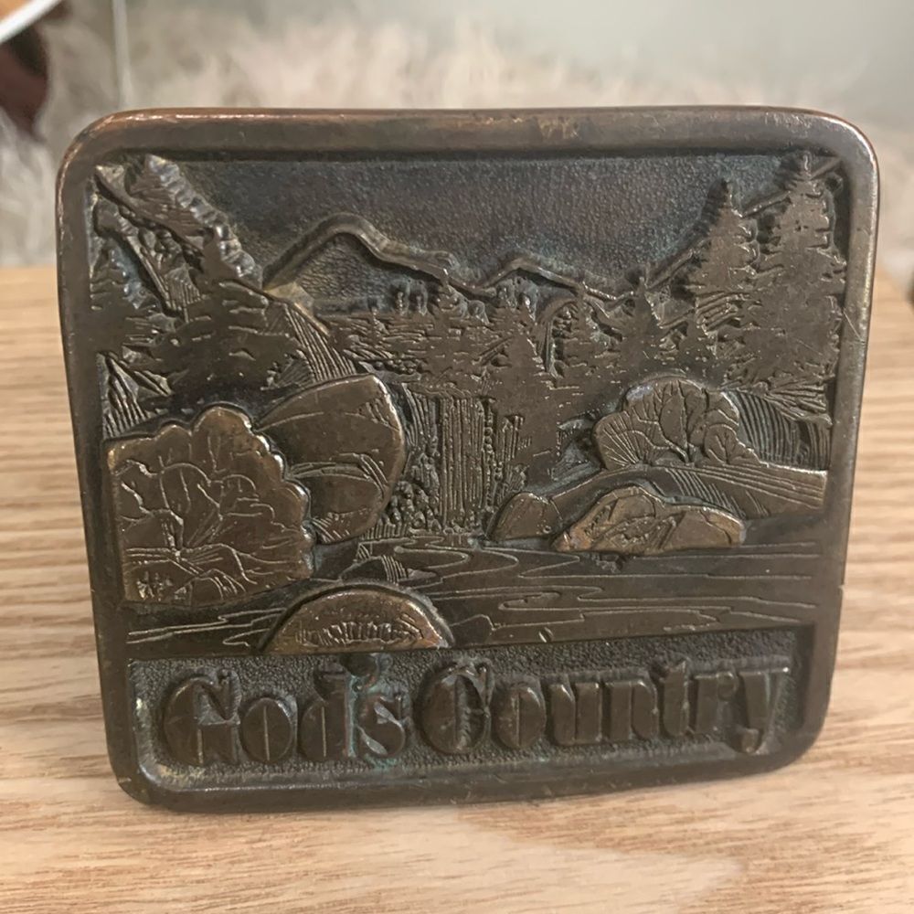 God's Country Adezy Cast Metal Belt Buckle Vintage 70’s